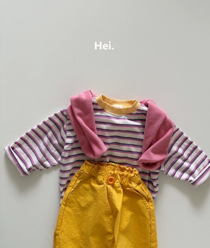 Hei - Korean Children Fashion - #magicofchildhood - Color Block Stripe Tee - 10