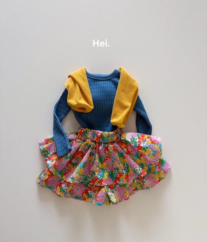 Hei - Korean Children Fashion - #magicofchildhood - Flower Bouquet Cancan Culottes - 11