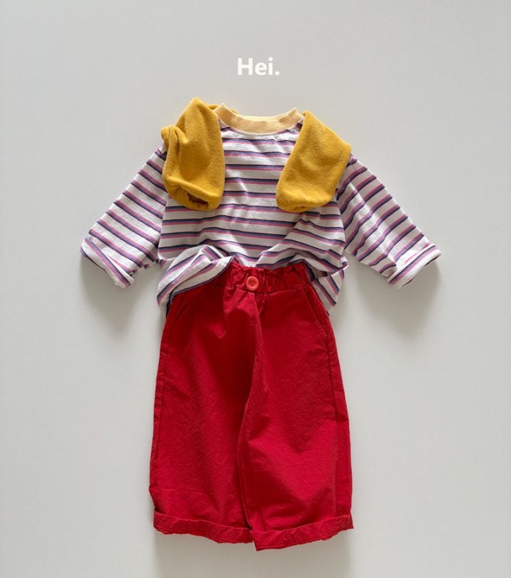 Hei - Korean Children Fashion - #minifashionista - Color Block Stripe Tee - 11