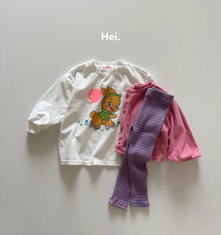 Hei - Korean Children Fashion - #prettylittlegirls - Rabbit Long Tee - 6