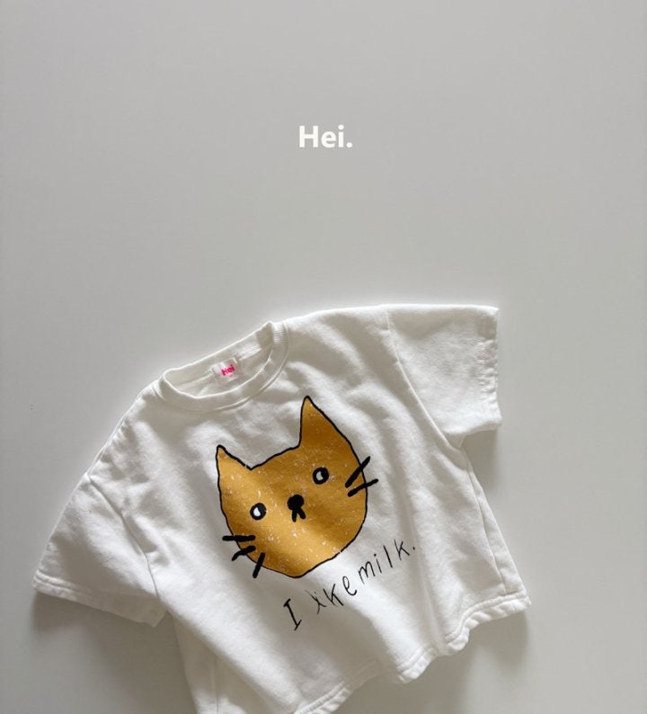 Hei - Korean Children Fashion - #toddlerclothing - Kitty Tee - 12