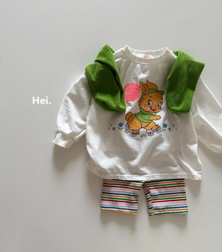 Hei - Korean Children Fashion - #toddlerclothing - Rabbit Long Tee - 8