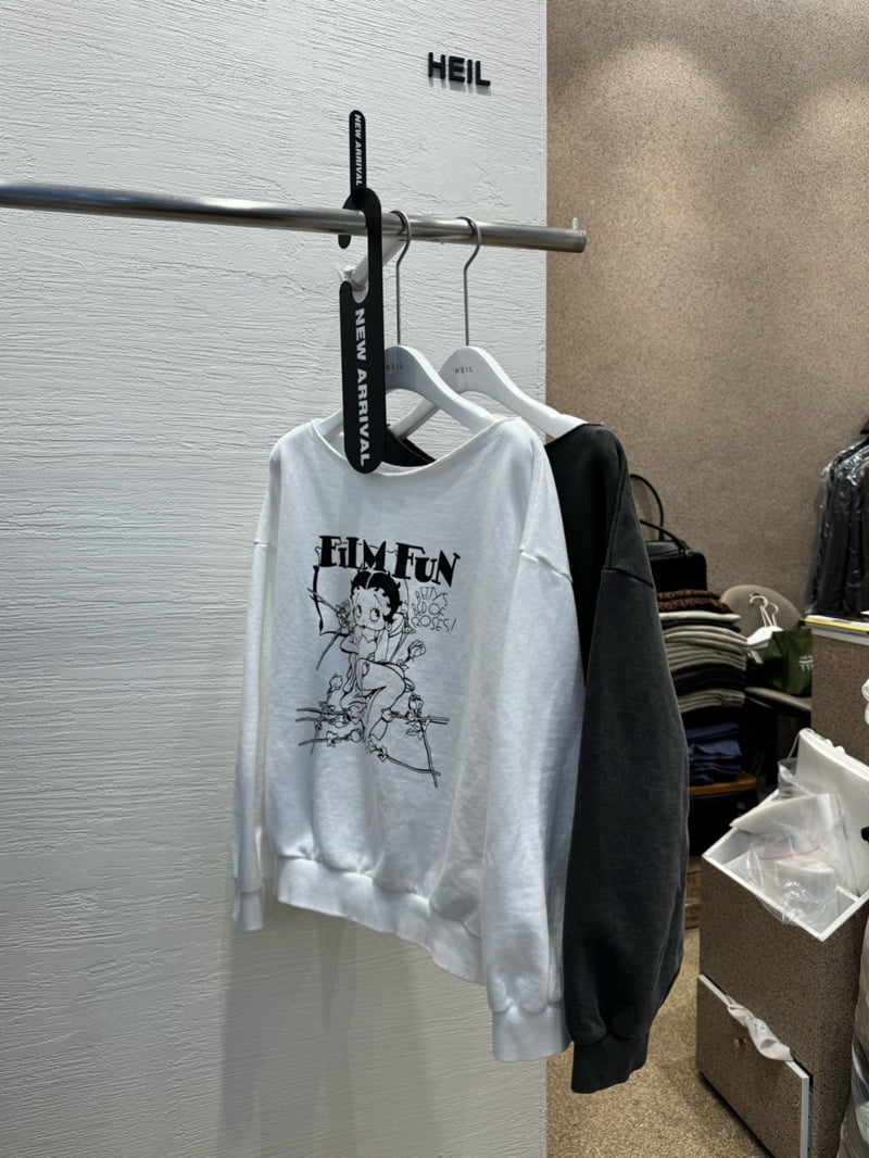 Heil - Korean Women Fashion - #momslook - Pigment Betty Boop Sweatshirt