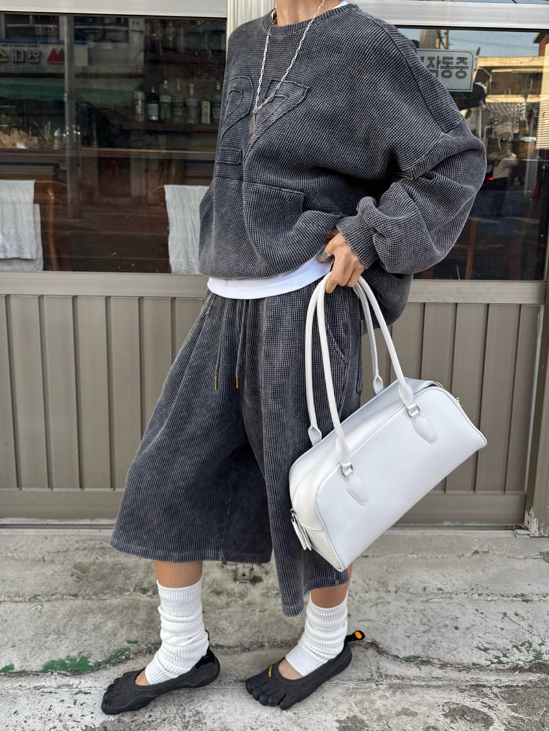Heil - Korean Women Fashion - #momslook - Pigment Waffle Bermuda Pants - 3