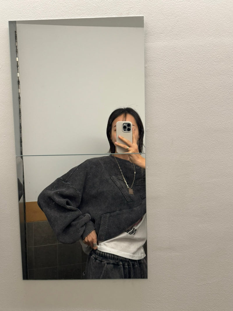 Heil - Korean Women Fashion - #pursuepretty - Pigment Waffle Sweatshirt - 6