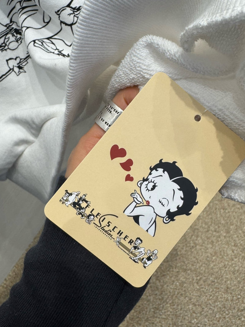 Heil - Korean Women Fashion - #womensfashion - Pigment Betty Boop Sweatshirt - 2