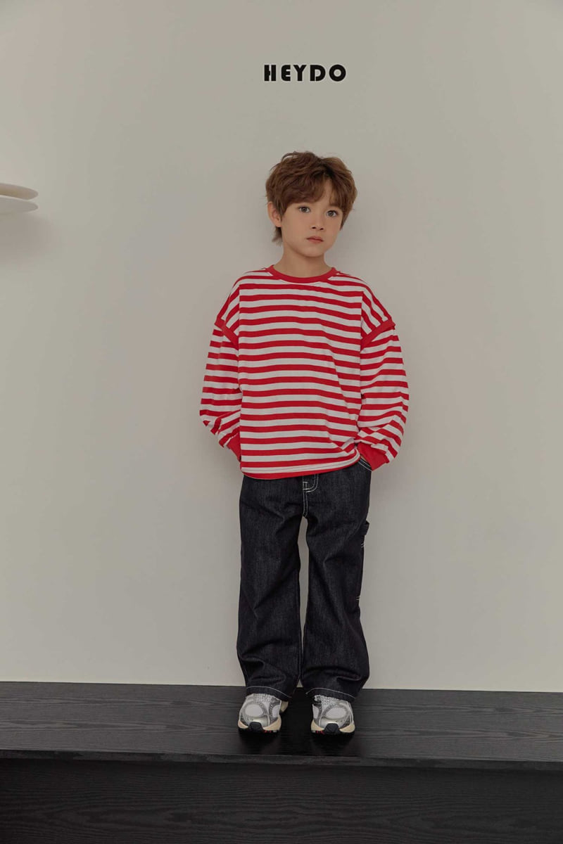 Heydo - Korean Children Fashion - #childofig - Pit Hook Denim Pants - 11