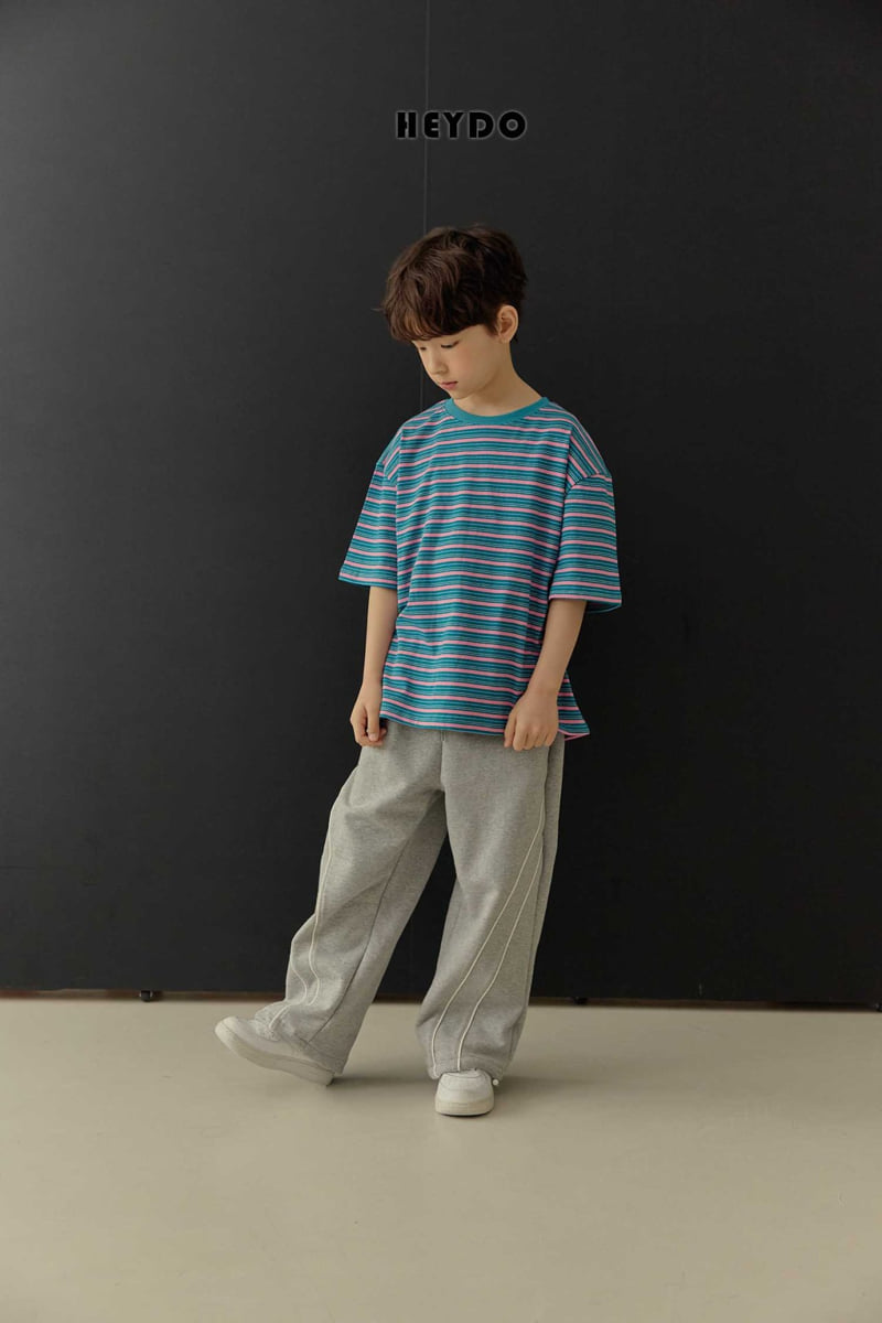 Heydo - Korean Children Fashion - #childofig - Day Stripe Short Sleeve Tee - 11