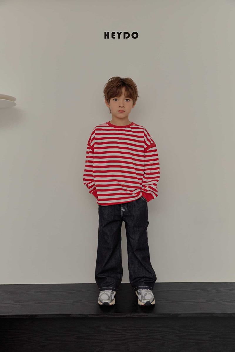 Heydo - Korean Children Fashion - #childrensboutique - Pit Hook Denim Pants - 12