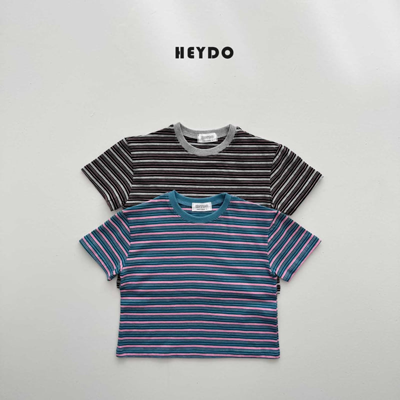 Heydo - Korean Children Fashion - #fashionkids - Day Stripe Short Sleeve Tee