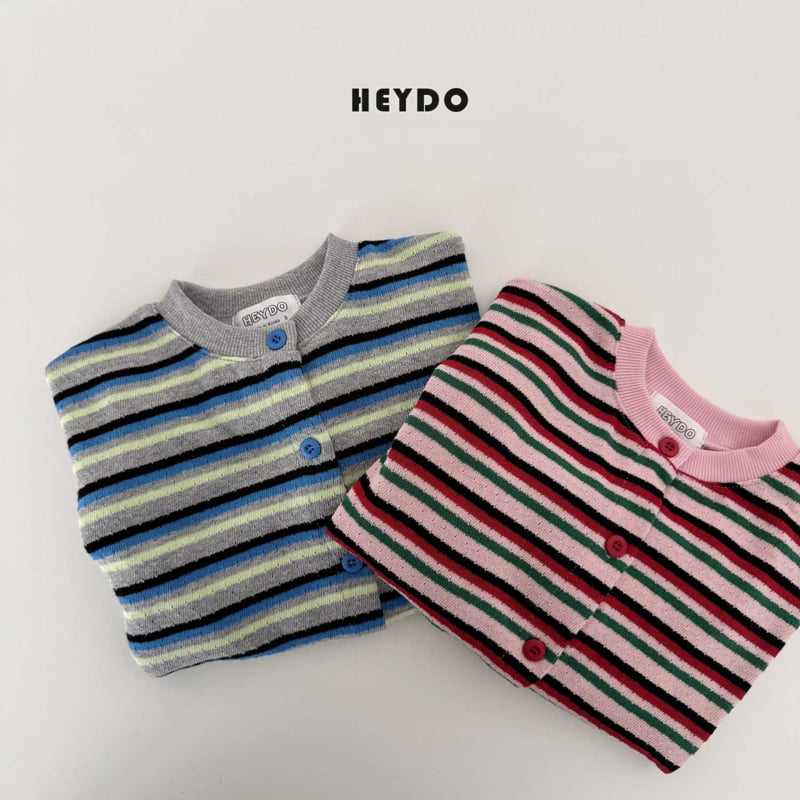 Heydo - Korean Children Fashion - #kidsshorts - Soda Stripe Cardigan - 8