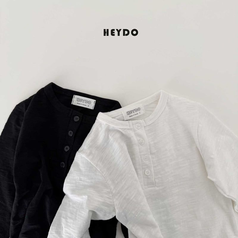 Heydo - Korean Children Fashion - #kidsshorts - Henley Neck Tee - 3