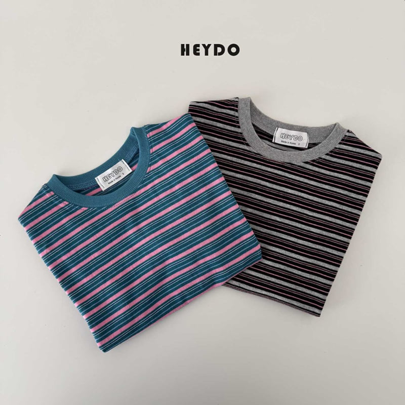 Heydo - Korean Children Fashion - #kidsstore - Day Stripe Short Sleeve Tee - 3