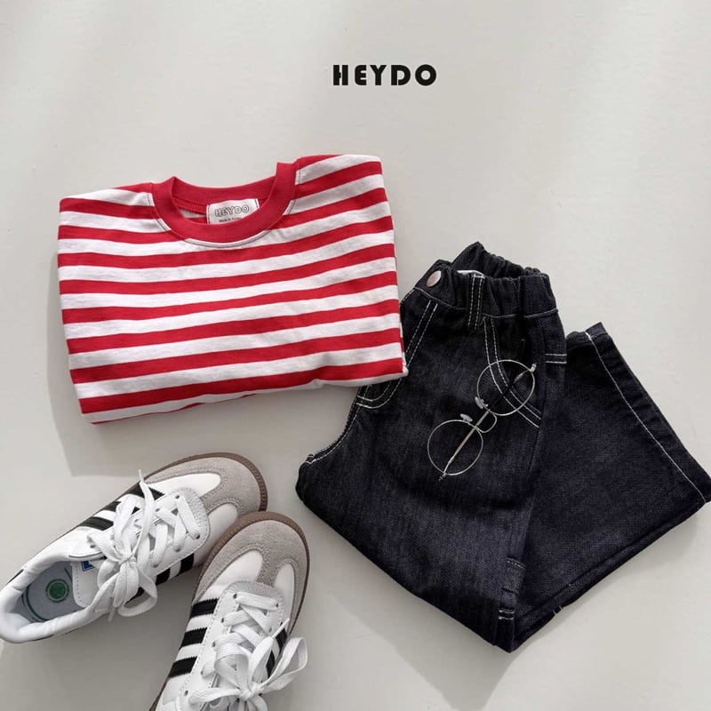 Heydo - Korean Children Fashion - #minifashionista - Pit Hook Denim Pants - 6