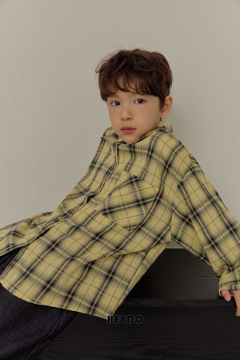 Heydo - Korean Children Fashion - #todddlerfashion - Faded Check Shirt - 12