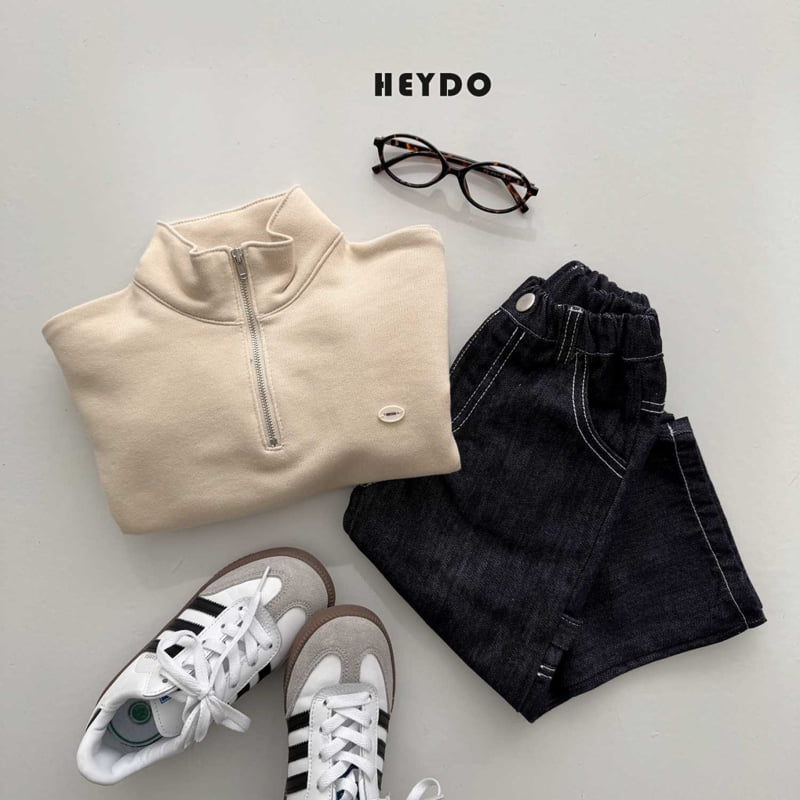 Heydo - Korean Children Fashion - #todddlerfashion - Pit Hook Denim Pants - 8