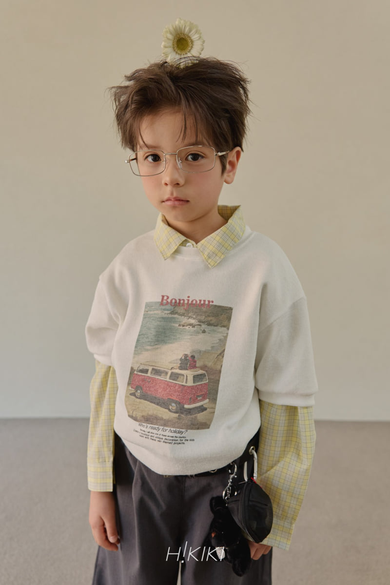 Hikiki - Korean Children Fashion - #childofig - Knit Bonjour Tee - 9