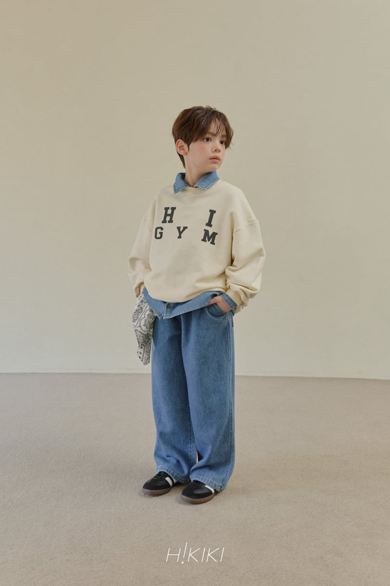 Hikiki - Korean Children Fashion - #prettylittlegirls - Wide Denim Pants - 4