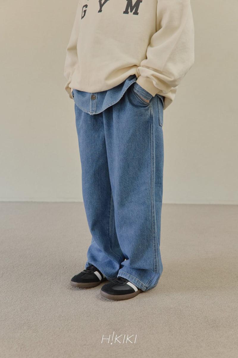 Hikiki - Korean Children Fashion - #childrensboutique - Wide Denim Pants - 6