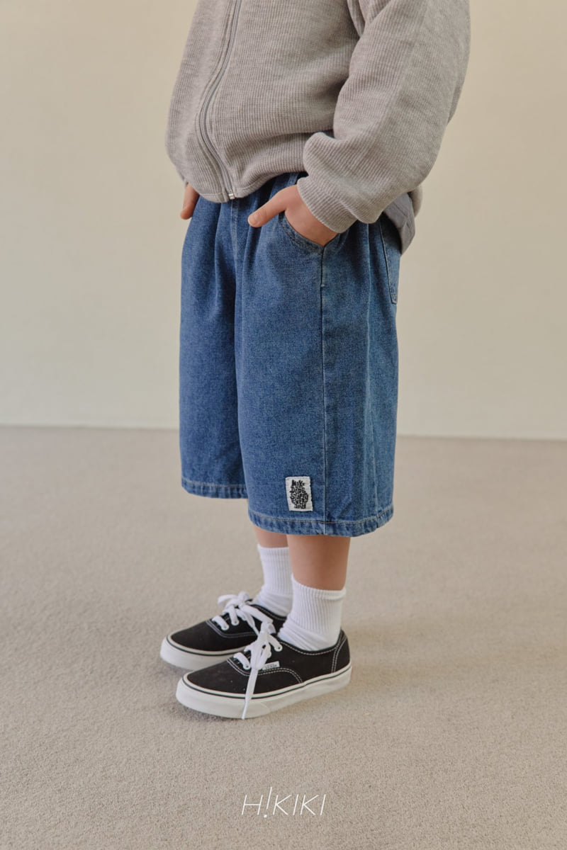 Hikiki - Korean Children Fashion - #childrensboutique - Denim Bermuda Pants - 5