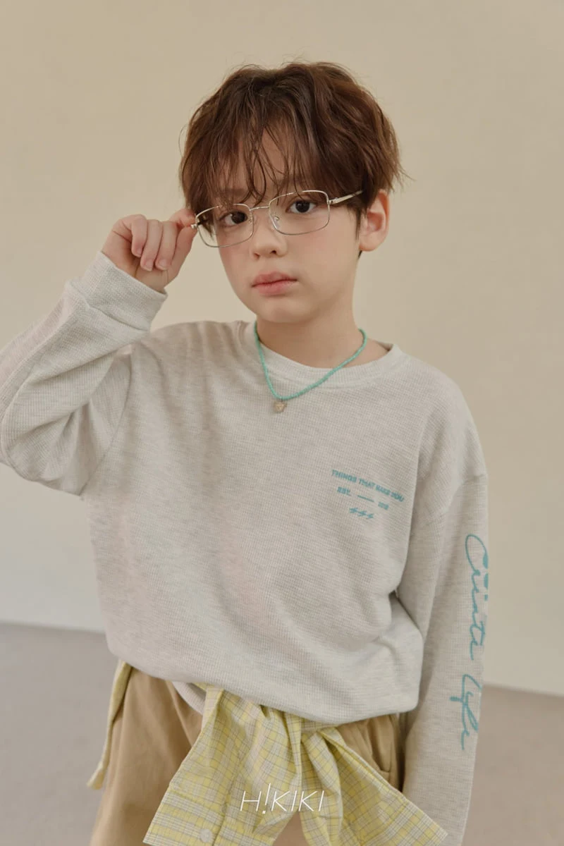 Hikiki - Korean Children Fashion - #childrensboutique - Waffle Rib Tee