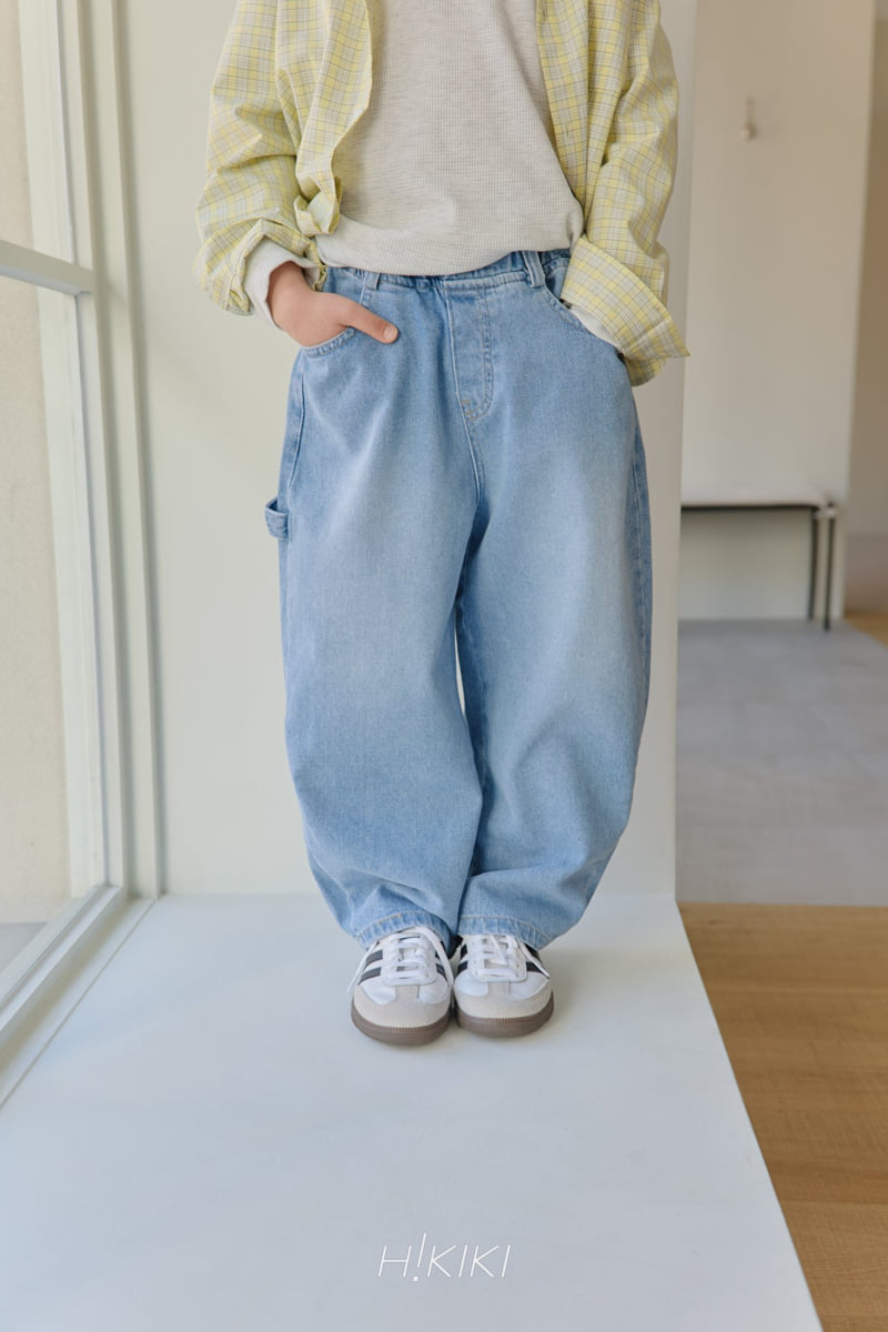 Hikiki - Korean Children Fashion - #designkidswear - Washed Curved Jeans
