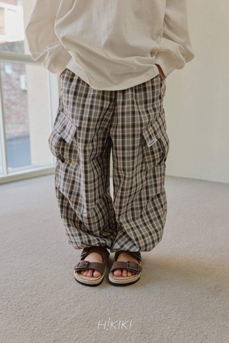 Hikiki - Korean Children Fashion - #designkidswear - Check Parachute Pants - 4