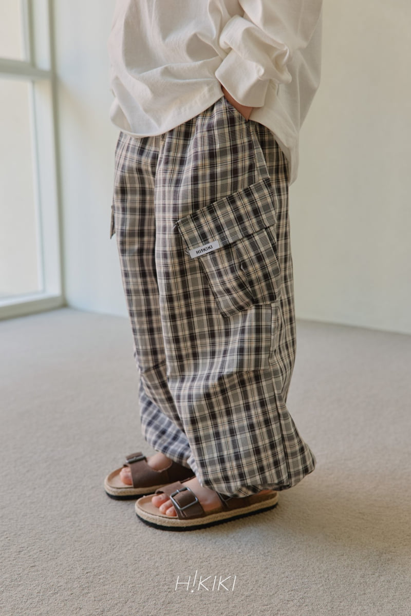 Hikiki - Korean Children Fashion - #fashionkids - Check Parachute Pants - 5