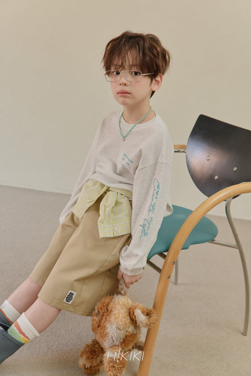 Hikiki - Korean Children Fashion - #kidsstore - Waffle Rib Tee - 6
