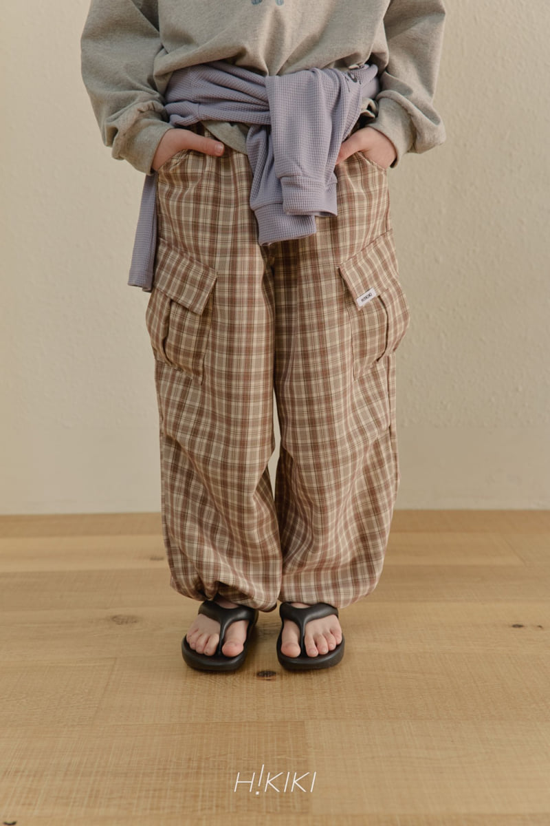 Hikiki - Korean Children Fashion - #kidzfashiontrend - Check Parachute Pants - 8