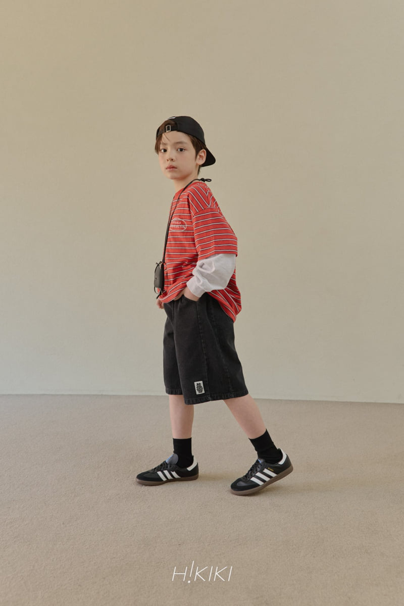 Hikiki - Korean Children Fashion - #kidsstore - Stripe Double Sleeve Tee - 4
