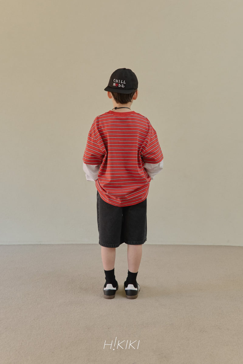 Hikiki - Korean Children Fashion - #littlefashionista - Stripe Double Sleeve Tee - 6
