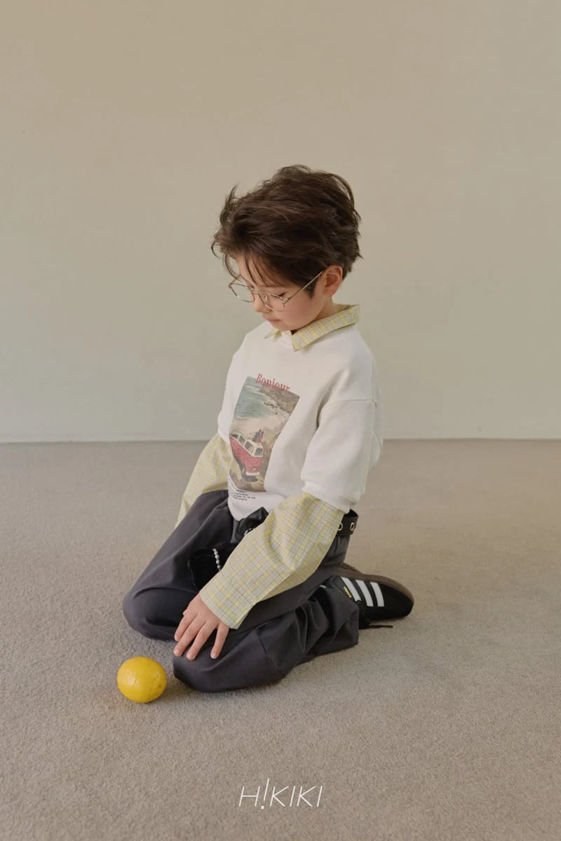 Hikiki - Korean Children Fashion - #magicofchildhood - Knit Bonjour Tee - 5