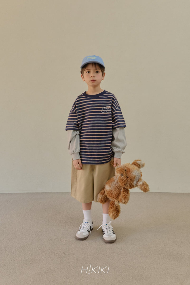 Hikiki - Korean Children Fashion - #stylishchildhood - Stripe Double Sleeve Tee - 12