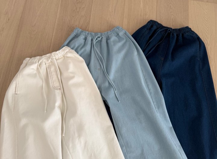 Hiyann - Korean Women Fashion - #momslook - Marco Wide Denim Pants - 9