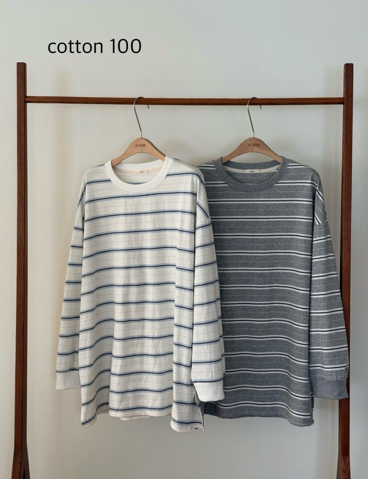Hiyann - Korean Women Fashion - #momslook - Herb Striped Tee