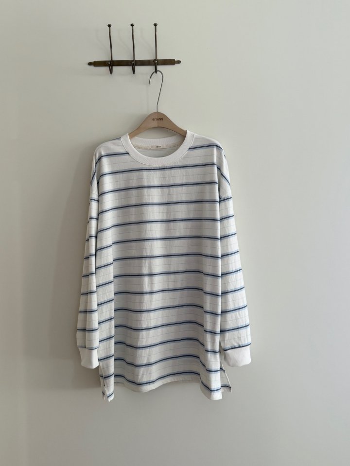 Hiyann - Korean Women Fashion - #momslook - Herb Striped Tee - 3