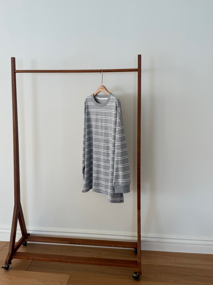 Hiyann - Korean Women Fashion - #momslook - Herb Striped Tee - 5