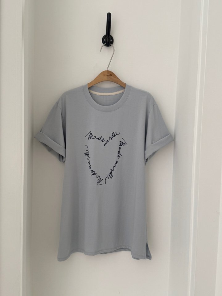 Hiyann - Korean Women Fashion - #momslook - Heart Tee - 6