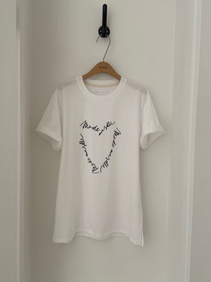 Hiyann - Korean Women Fashion - #shopsmall - Heart Tee - 3