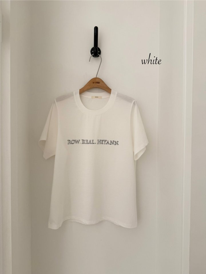 Hiyann - Korean Women Fashion - #shopsmall - Low Short Sleeve Tee - 2