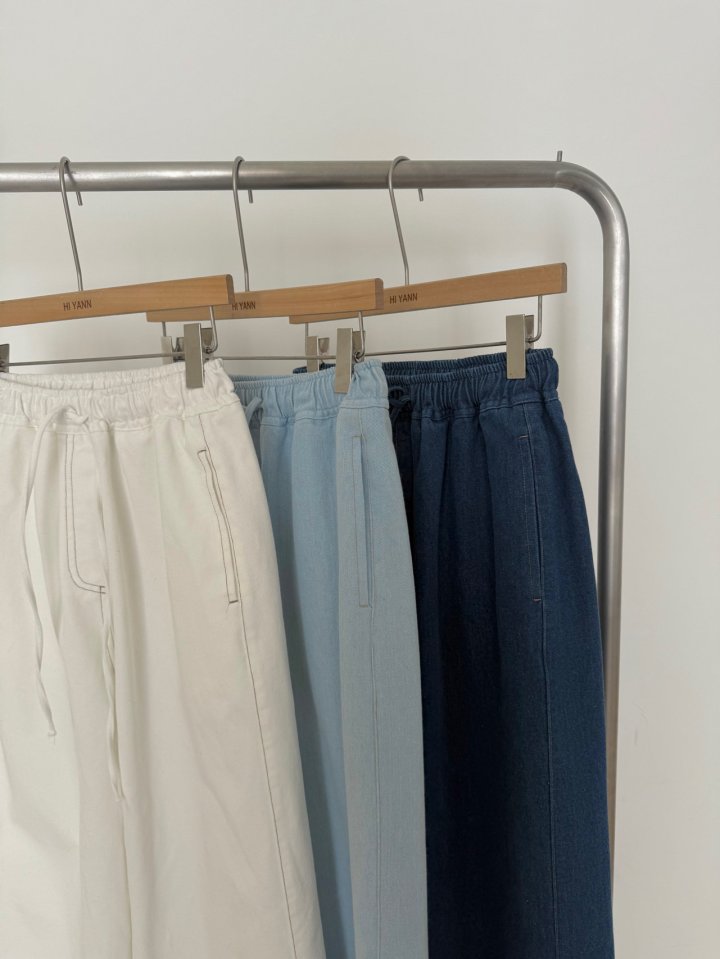 Hiyann - Korean Women Fashion - #thelittlethings - Marco Wide Denim Pants - 2