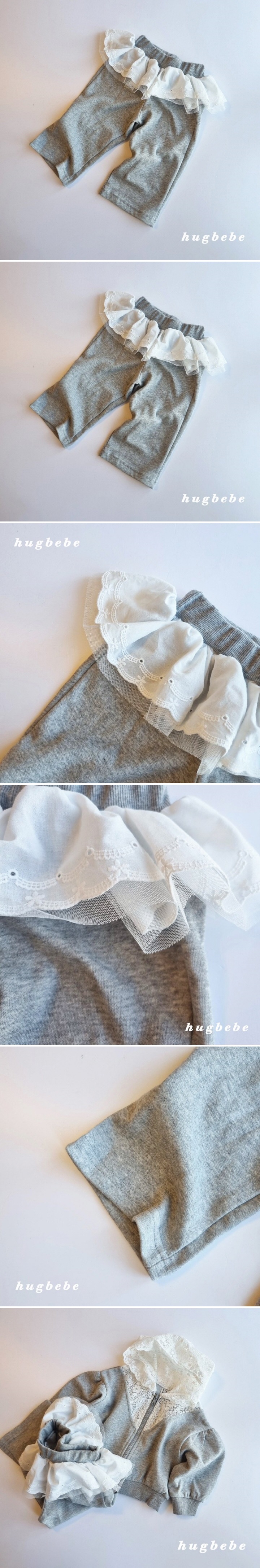 Hug Bebe - Korean Children Fashion - #designkidswear - Romance Lace Frill Pants