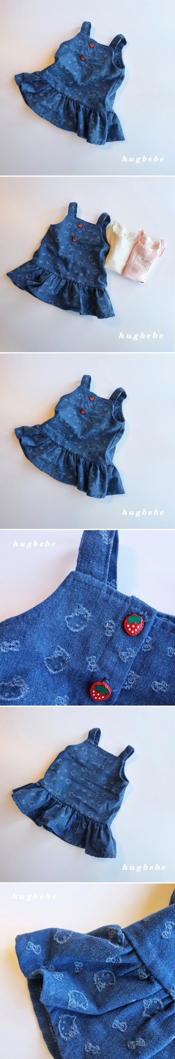 Hug Bebe - Korean Children Fashion - #kidzfashiontrend - Meow Denim One-piece