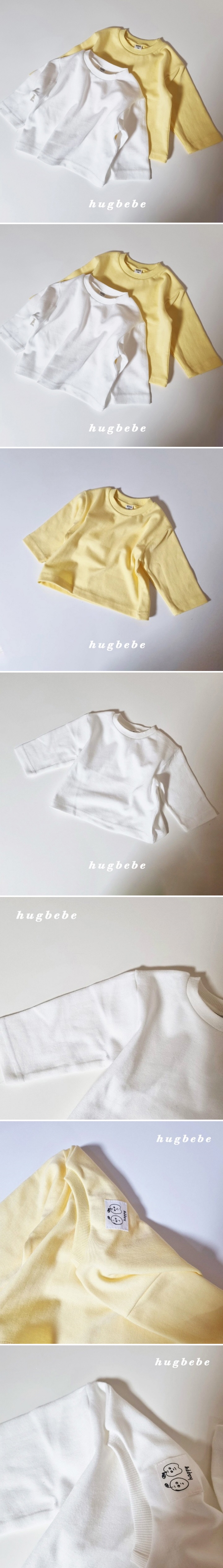 Hug Bebe - Korean Children Fashion - #littlefashionista - Simple Plain Tee