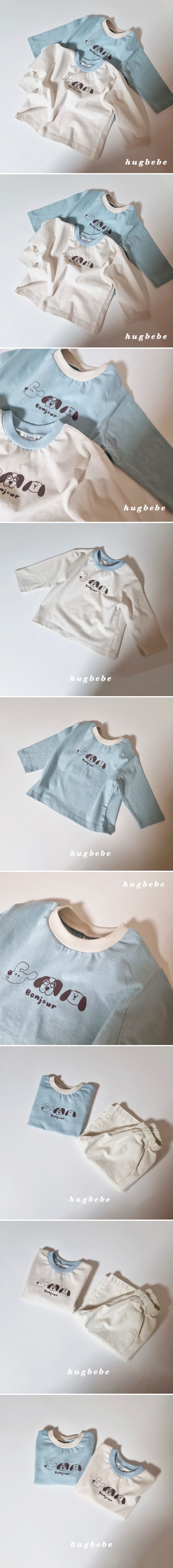 Hug Bebe - Korean Children Fashion - #minifashionista - Bonjour Puppy Tee