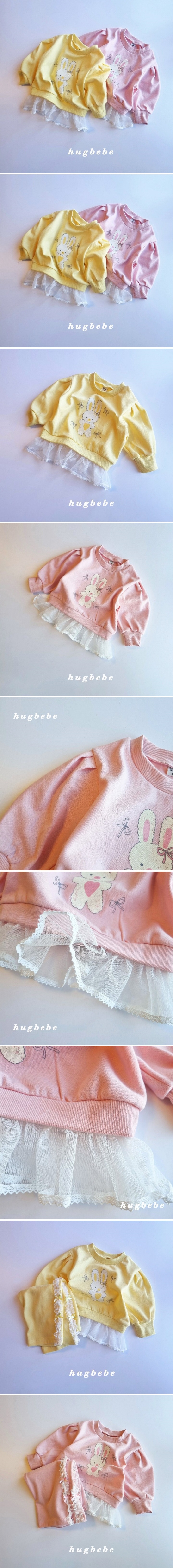 Hug Bebe - Korean Children Fashion - #prettylittlegirls - Ribbon Bunny Puff Sweatshirt