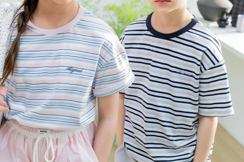 I Love Jesus - Korean Children Fashion - #designkidswear - Young Multi-Stripe Tee - 3