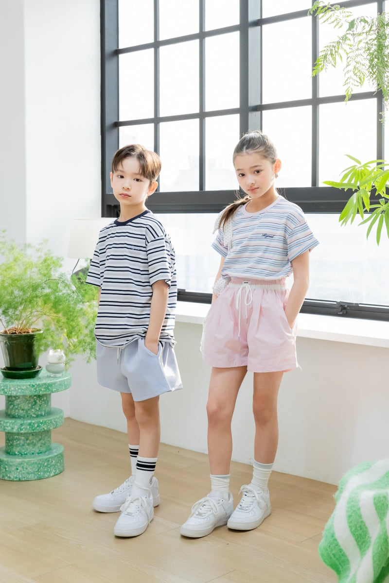 I Love Jesus - Korean Children Fashion - #kidsshorts - Young Multi-Stripe Tee - 6