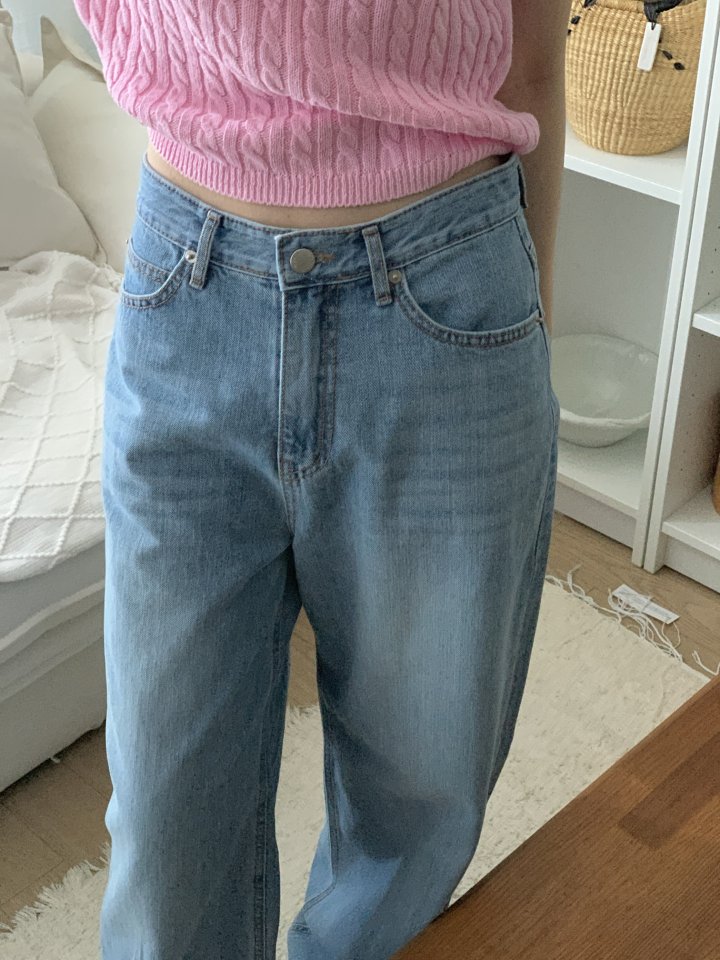 I'm here - Korean Women Fashion - #momslook - Hooded Pocket Wide Denim Pants - 10